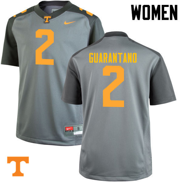 Women #2 Jarrett Guarantano Tennessee Volunteers College Football Jerseys-Gray